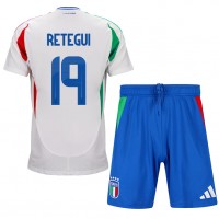 Maglia Calcio Italia Mateo Retegui #19 Seconda Divisa Bambino Europei 2024 Manica Corta (+ pantaloncini)